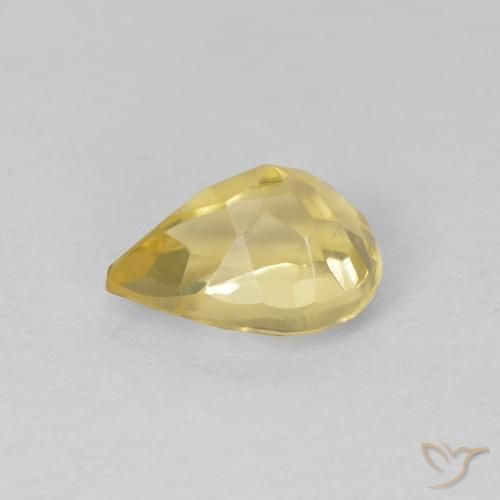 Béryl Jaune clair naturelle En forme de poire, 0.73 ct, VVS-VS
