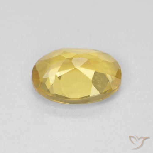 Béryl Jaune clair naturelle ovale, 1.07 ct, VVS-VS