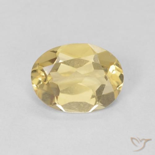 1.06ct Naturel Doré léger Béryl, ovale, VVS-VS