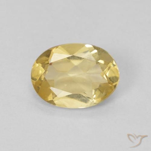 0.99ct Naturel Doré léger Béryl, ovale, VVS-VS