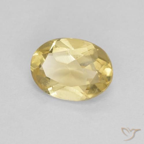 Béryl Doré léger naturelle ovale, 0.99 ct, VVS-VS