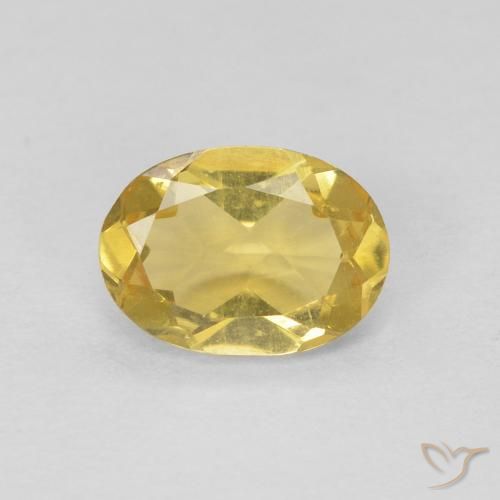 Béryl Doré léger naturelle ovale, 0.73 ct, VVS-VS