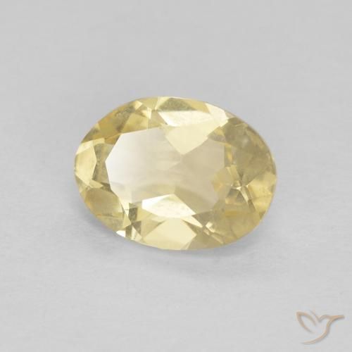 1.10ct Naturel Jaune clair Béryl, ovale, VVS-VS