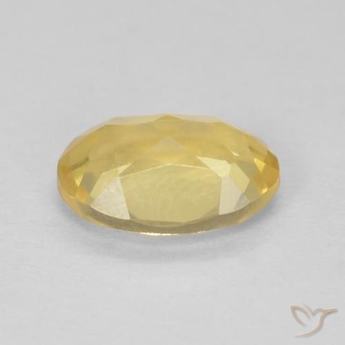 Béryl Jaune doré léger naturelle ovale, 1.05 ct, VVS-VS