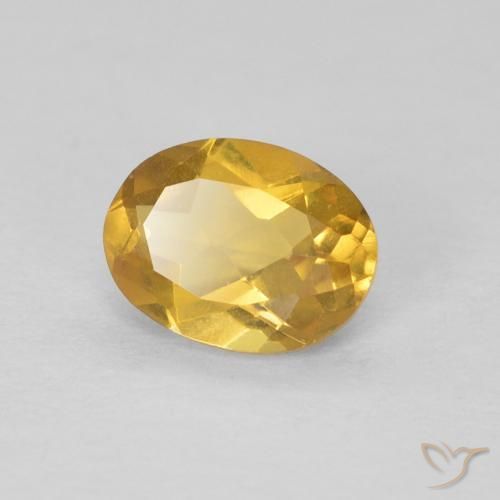 Béryl Doré naturelle ovale, 0.76 ct, VVS-VS