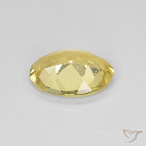 Béryl Jaune clair naturelle ovale, 1.29 ct, VVS-VS