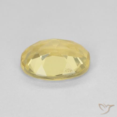Béryl Jaune clair naturelle ovale, 1.74 ct, VVS-VS