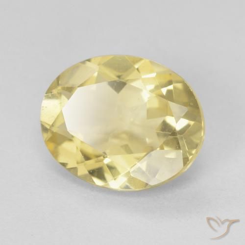 Béryl Jaune clair naturelle ovale, 2.39 ct, VVS-VS