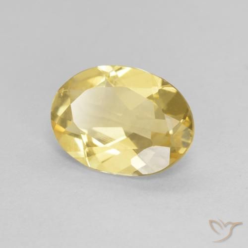 Béryl Jaune doré léger naturelle ovale, 1.46 ct, VVS-VS