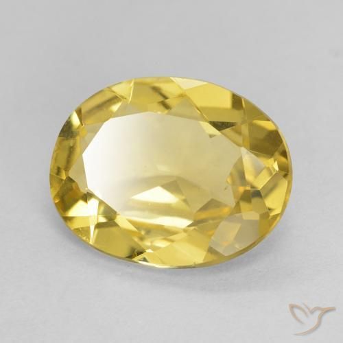 Béryl Jaune clair naturelle ovale, 2.38 ct, VVS-VS