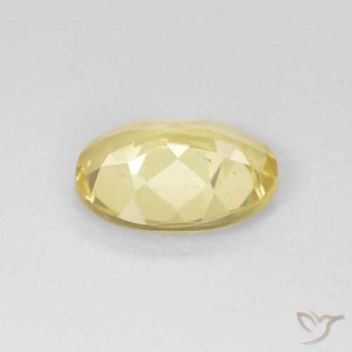 Béryl Jaune Dijon très clair naturelle ovale, 1.33 ct, VS