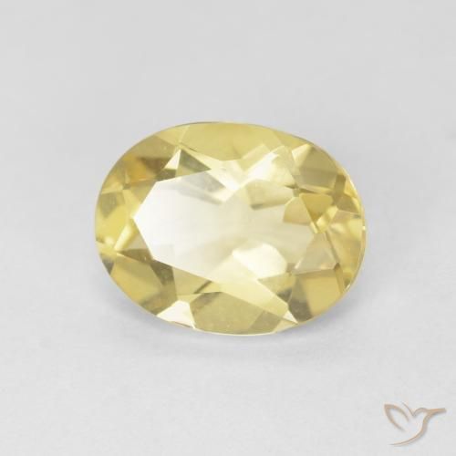 Béryl Jaune clair naturelle ovale, 1.72 ct, VS