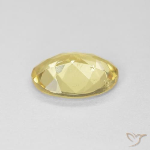 Béryl Jaune terreux naturelle ovale, 1.26 ct, VS