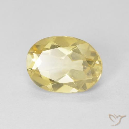 1.60ct Naturel Jaune pâle Béryl, ovale, VS