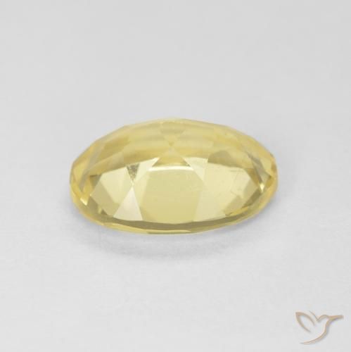 Béryl Jaune pâle naturelle ovale, 1.60 ct, VS