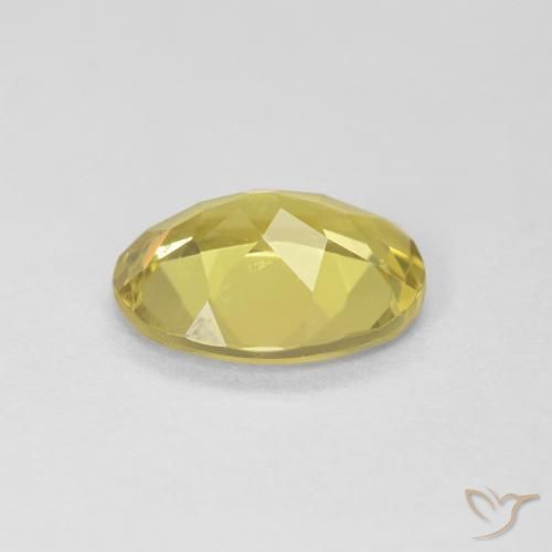 Béryl Jaune moelleux naturelle ovale, 1.34 ct, VS