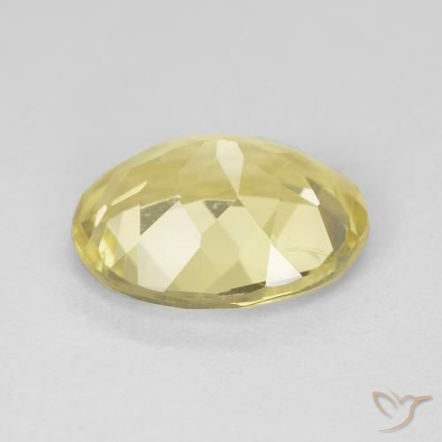 Béryl Jaune Dijon très clair naturelle ovale, 2.37 ct, VS