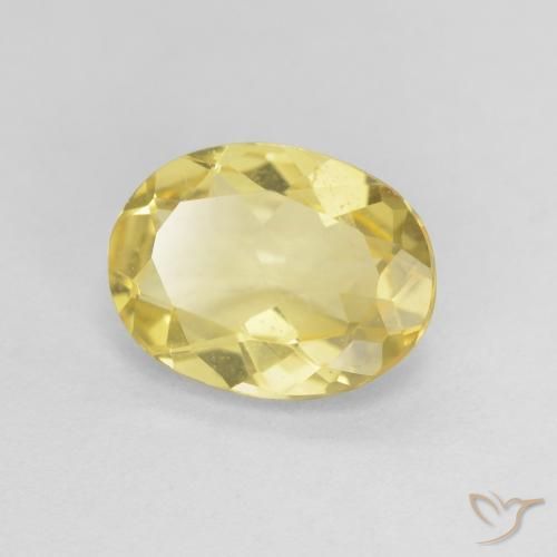 Béryl Jaune clair naturelle ovale, 1.45 ct, VS