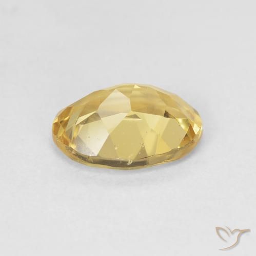 Béryl Bourdon jaune naturelle ovale, 1.59 ct, VS