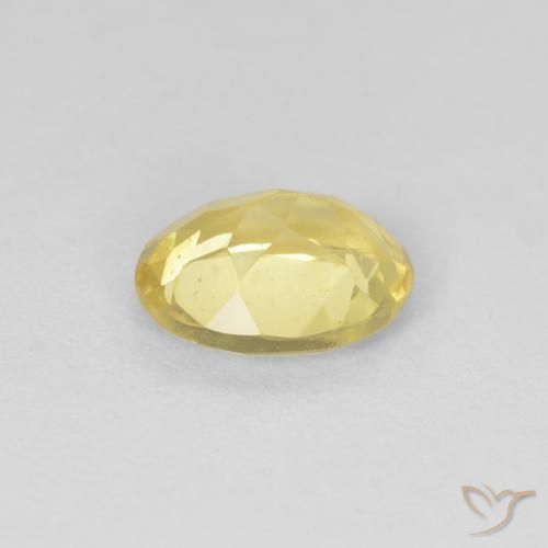 Béryl Jaune Dijon très clair naturelle ovale, 1.07 ct, VS