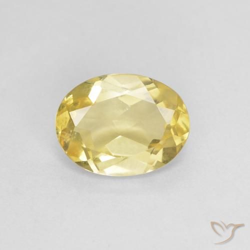 1.25ct Naturel Jaune moyen Béryl, ovale, VS