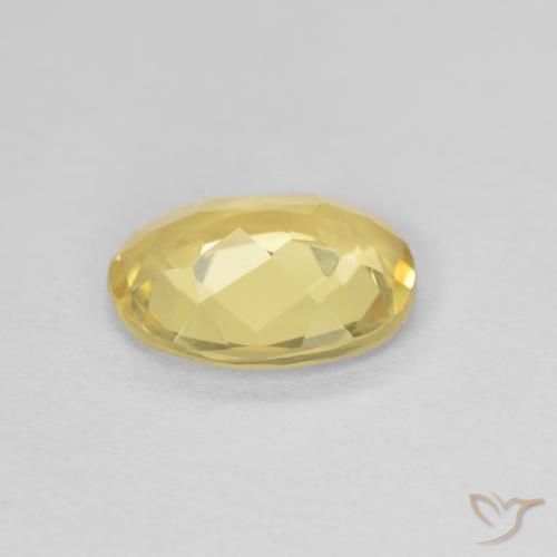 Béryl Jaune doré léger naturelle ovale, 1.42 ct, VVS