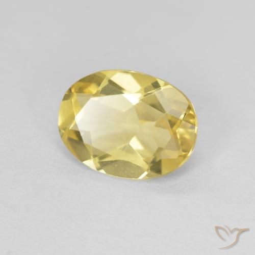 Béryl Doré léger naturelle ovale, 1.53 ct, VVS