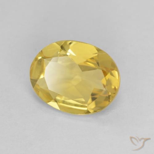 Béryl Jaune doré léger naturelle ovale, 1.70 ct, VVS