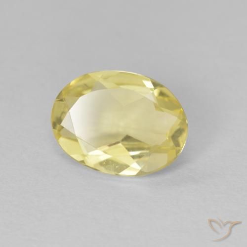 Béryl Jaune clair naturelle ovale, 1.41 ct, VVS