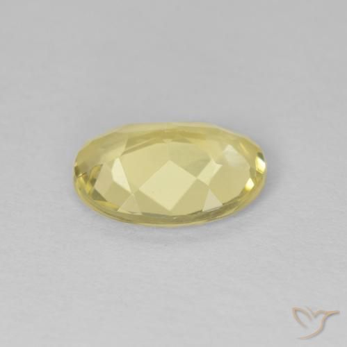 Béryl Jaune clair naturelle ovale, 1.41 ct, VVS