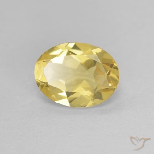 Béryl Doré léger naturelle ovale, 1.53 ct, VVS
