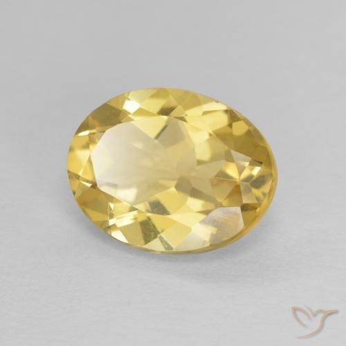 Béryl Jaune clair naturelle ovale, 2.19 ct, VVS