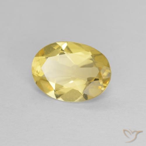 Béryl Jaune clair naturelle ovale, 1.33 ct, VVS