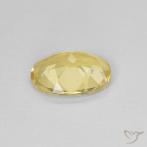Béryl Jaune clair naturelle ovale, 1.33 ct, VVS