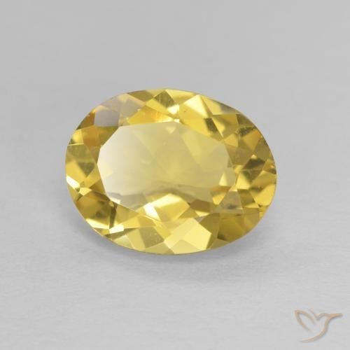 Béryl Jaune doré léger naturelle ovale, 1.97 ct, VVS