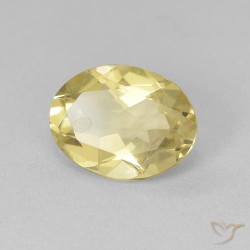 Béryl Jaune doré léger naturelle ovale, 1.64 ct, VVS