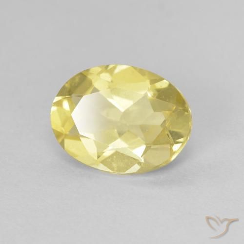 Béryl Jaune clair naturelle ovale, 1.43 ct, VVS