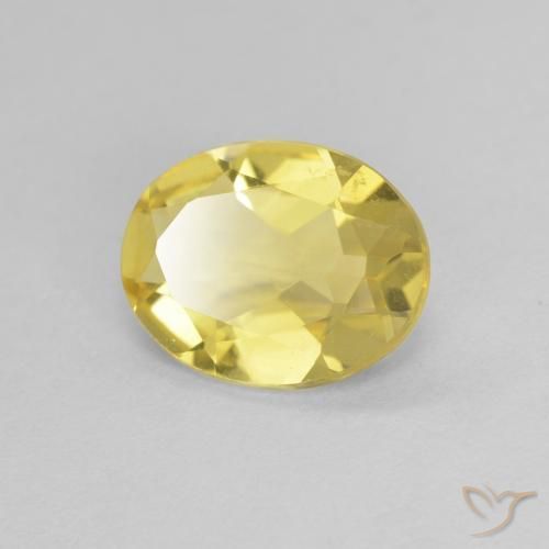 Béryl Doré léger naturelle ovale, 1.33 ct, VVS