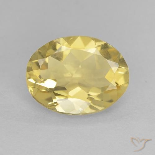 2.03ct Naturel Jaune clair Béryl, ovale, VVS