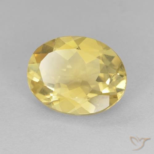 Béryl Jaune clair naturelle ovale, 2.03 ct, VVS
