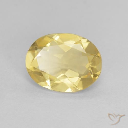 Béryl Doré léger naturelle ovale, 1.56 ct, VVS