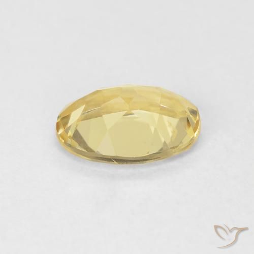 Béryl Jaune clair naturelle ovale, 1.07 ct, VS