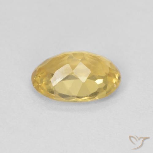 Béryl Jaune doré léger naturelle ovale, 0.69 ct, VS