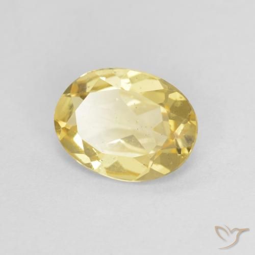Béryl Jaune clair naturelle ovale, 1.00 ct, VS