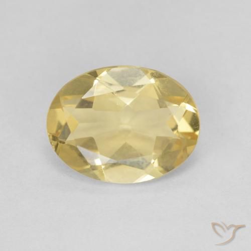 1.57ct Naturel Doré léger Béryl, ovale, VVS-VS