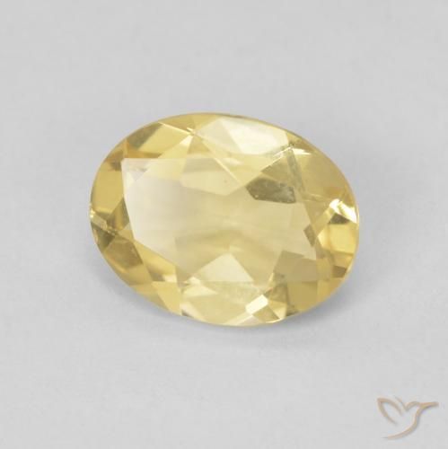 Béryl Doré léger naturelle ovale, 1.57 ct, VVS-VS