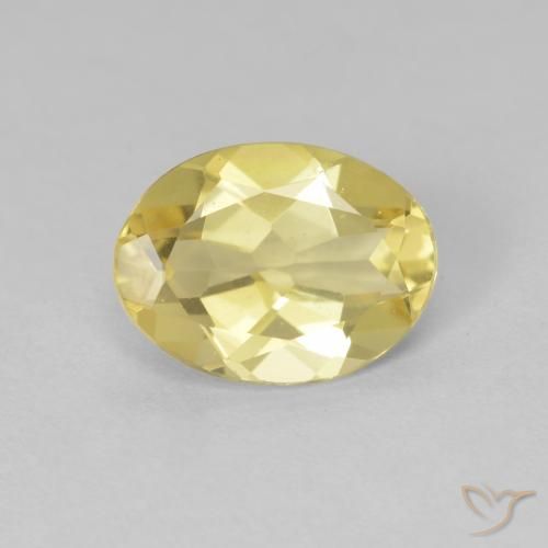 1.54ct Naturel Doré léger Béryl, ovale, VVS-VS