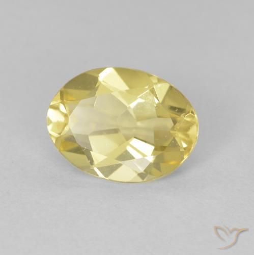 Béryl Doré léger naturelle ovale, 1.54 ct, VVS-VS