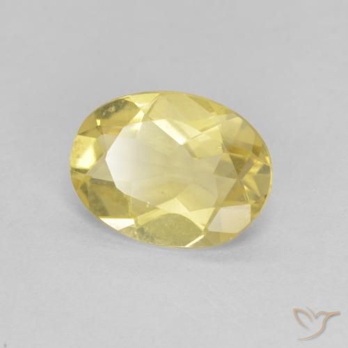 Béryl Doré léger naturelle ovale, 1.34 ct, VVS-VS