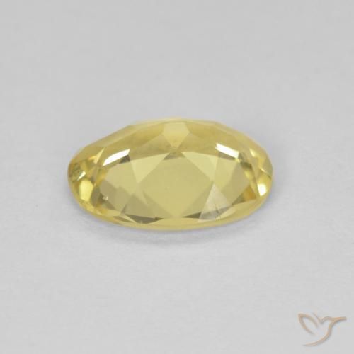 Béryl Doré léger naturelle ovale, 1.34 ct, VVS-VS